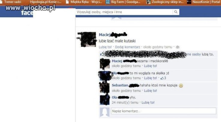 Lubię lizać małe kutaski...