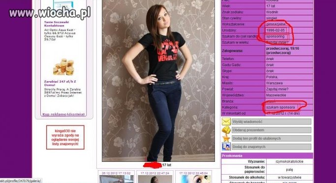 Znalezione na portalu randkowym 