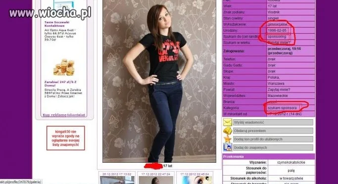 Znalezione na portalu randkowym 