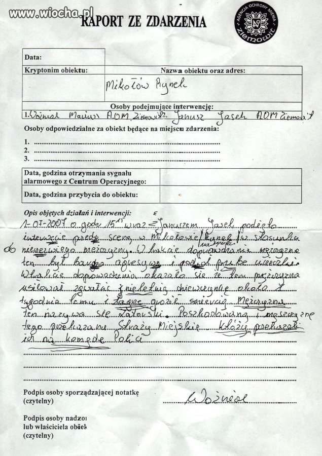 Notatka służbowa