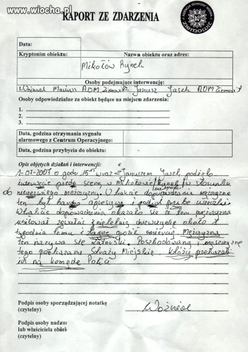 Notatka służbowa