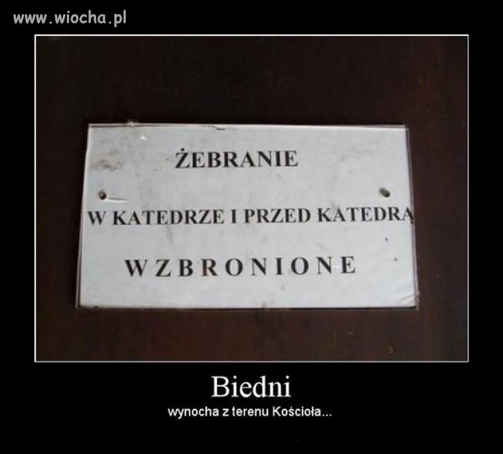 Biedni dla kościoła są nikim 