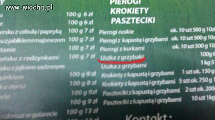 Karta z daniami pewnej restauracji...