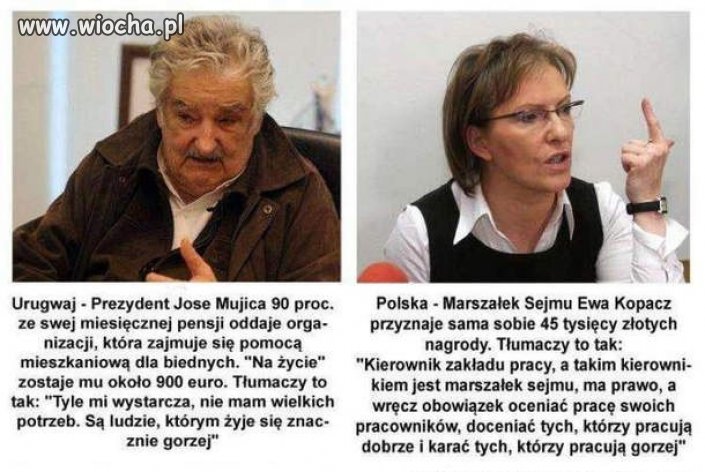 Po lewej przykład prawdziwego Człowieka