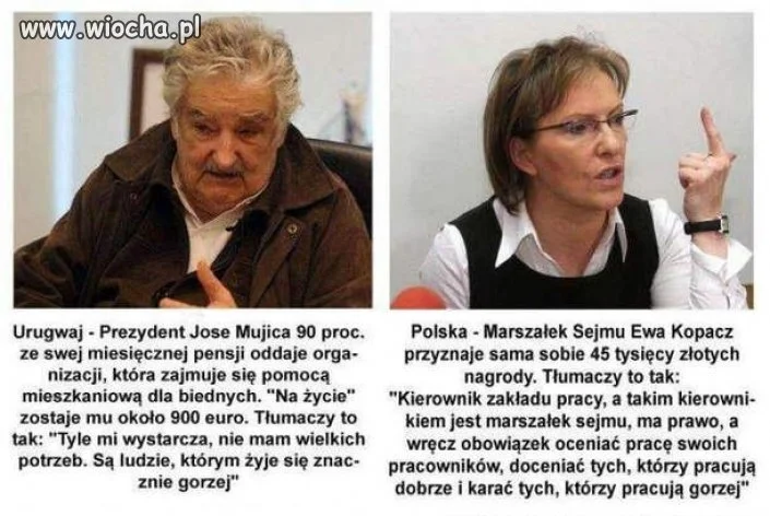 Po lewej przykład prawdziwego Człowieka