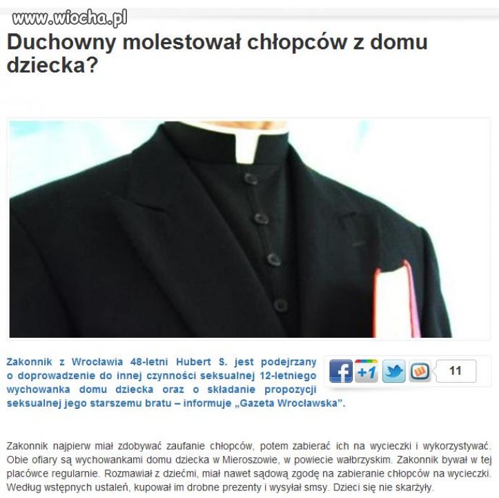 Duchowny molestował chłopców z domu dziecka 