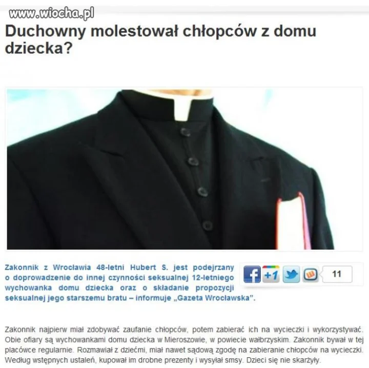 Duchowny molestował chłopców z domu dziecka 