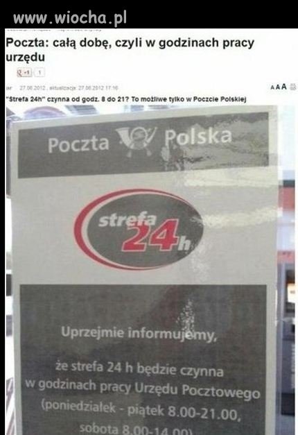 Poczta Polska strefa 24h