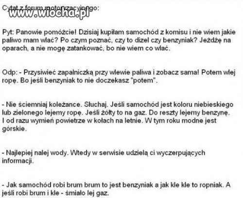 Na pewnym motoryzacyjnym forum