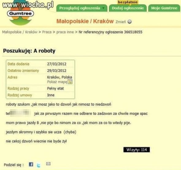 Poszukuję pracy