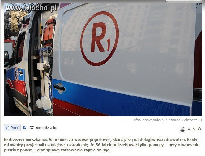 Nie mógł otworzyć piwa