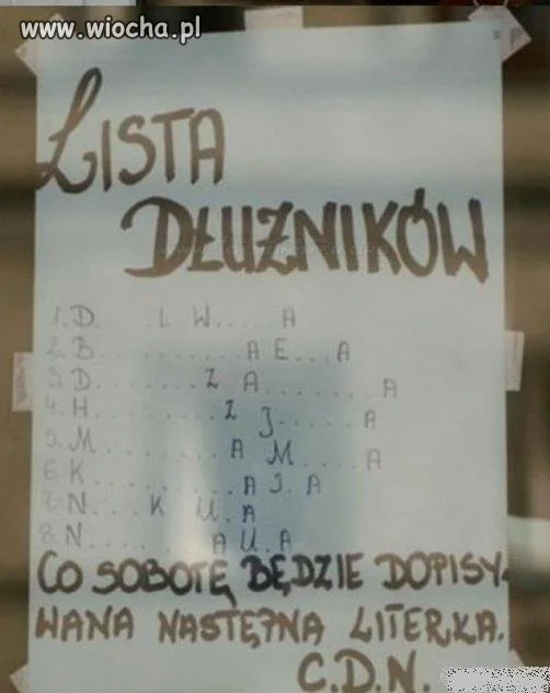 Długi trzeba spłacać.