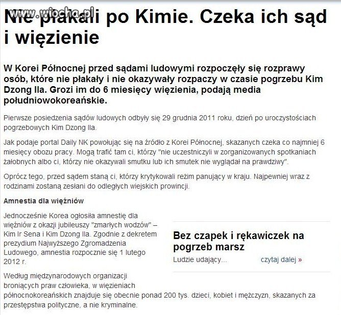 Kim Dżong Il... Bóg Korei Północnej...