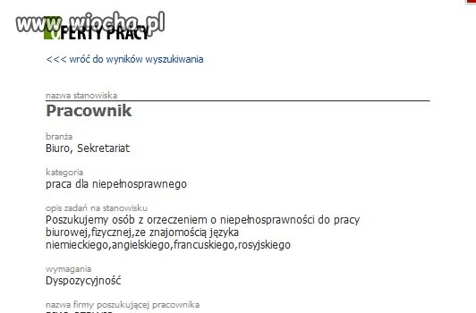 Oferta pracy...