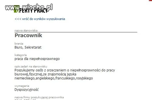Oferta pracy...