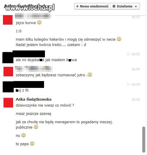 Nękanie na facebooku - wiocha po prostu