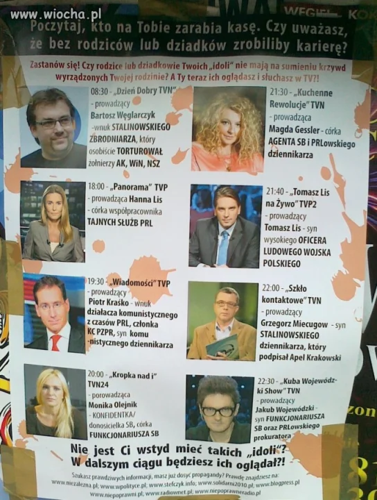 Plakat przy przystanku