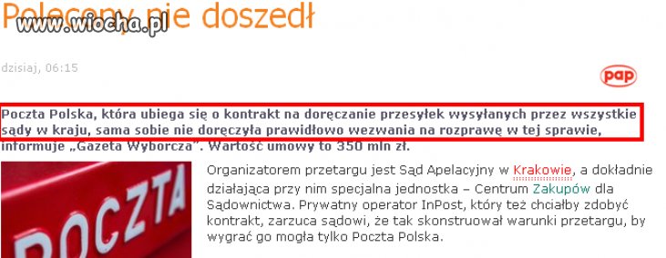Poczta Polska i wielka wpadka...