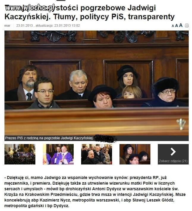 Lech Kaczyński już męczennikem