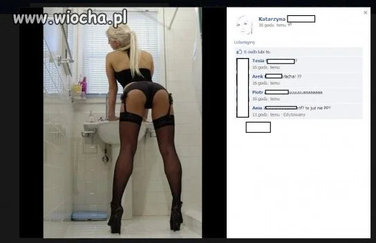 Blondyneczka Pokazuje swoje wdzięki na Fb ... 