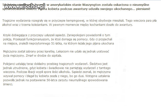 Udusiła swojego ukochanego piersiami!