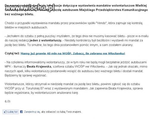 Mandaty dla wolontariuszy WOŚP