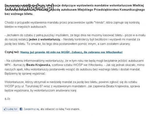 Mandaty dla wolontariuszy WOŚP
