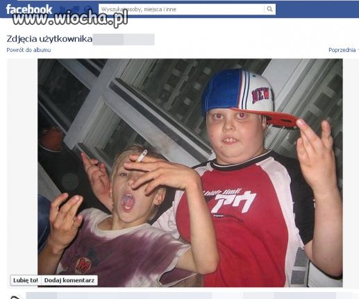 Lans dzieciaków na fajke na fb