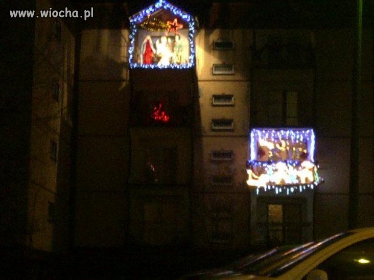 Szopka na balkonie w Mysłowicach !
