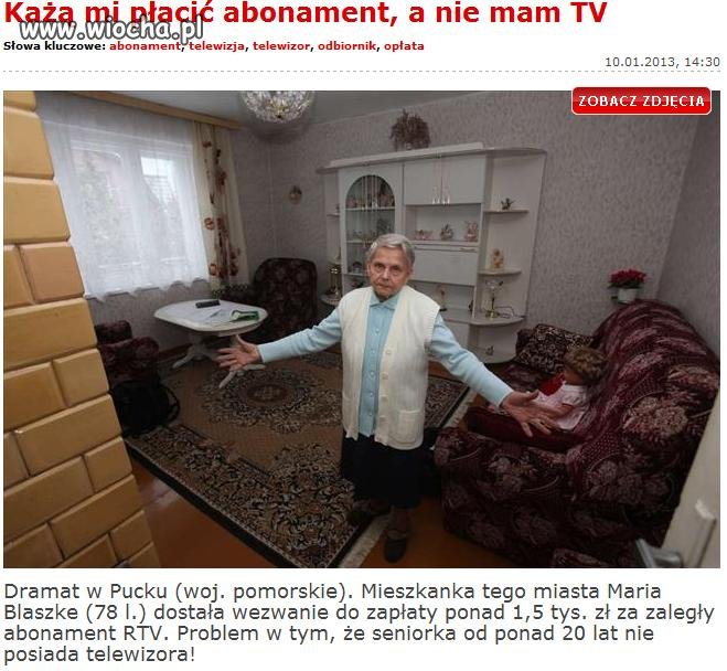 Brak telewizora 