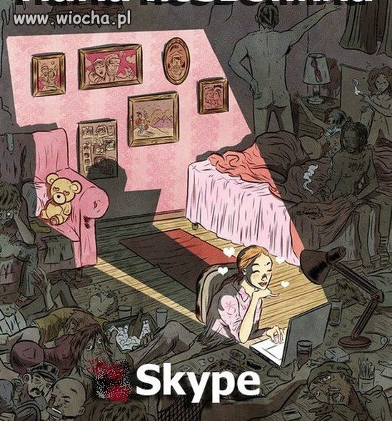 Córeczka na skypie