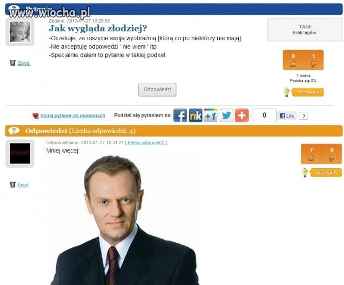 A według was jak wygląda złodziej? 