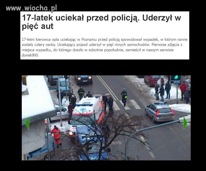 Uciekając przed policją jechał pod