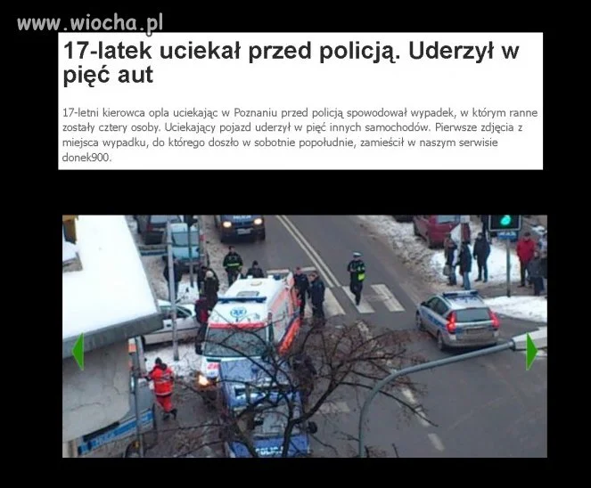 Uciekając przed policją jechał pod