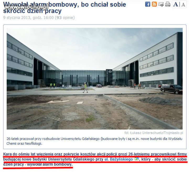 Wywołał alarm bombowy...