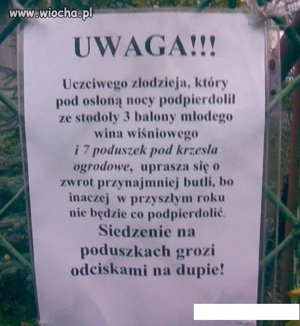 Serdeczny List do złodzieja