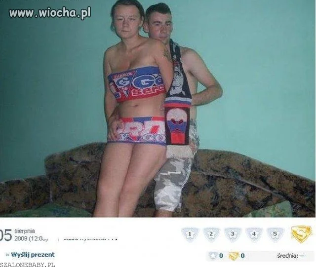 Takie tam z dziewczyna w barwach klubu