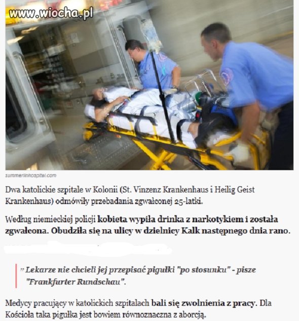 Katolika cieszy gwałt. 