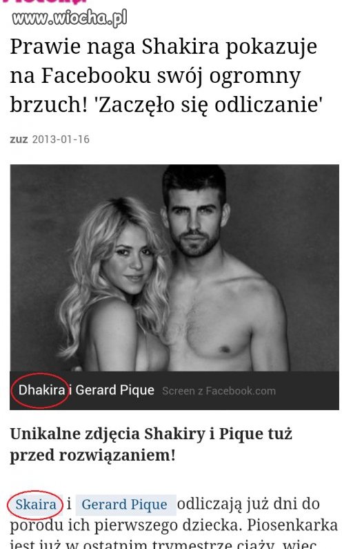 Shakira - tak trudno to napisać...