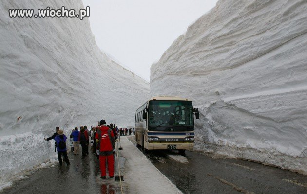 Japonia : 9 metrów śniegu i widać asfalt...