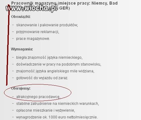 Praca na magazyniera
