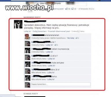 Sprzedam dziewictwo