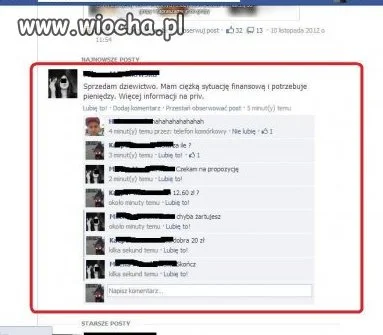Sprzedam dziewictwo