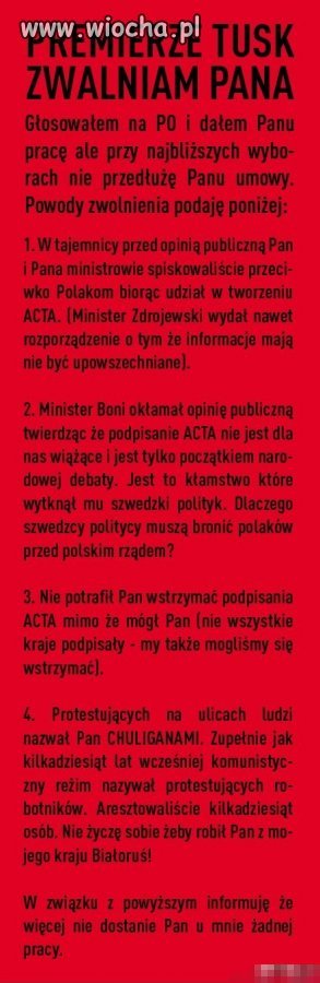 Zapamiętaj, od 1 już tu nie pracujesz