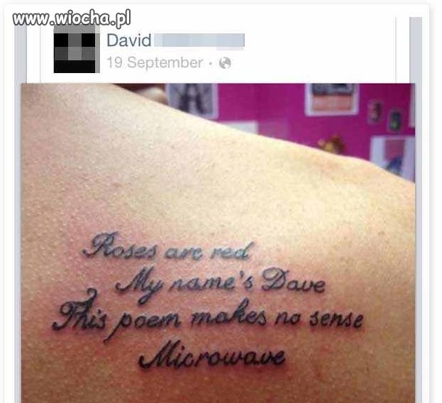 Tatuaż z przesłaniem.
