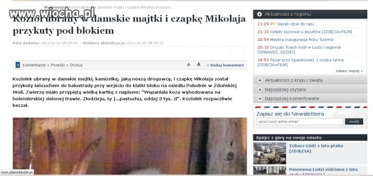 Zduńska Wola Holenderska Koza Pod Klatką
