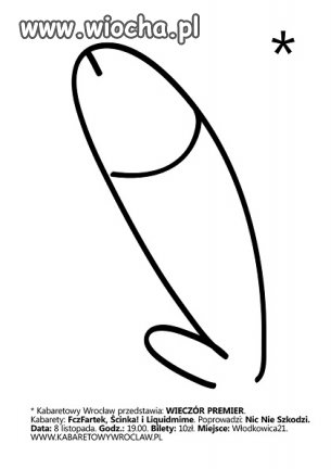 Plakat z imprezy kabaretowej