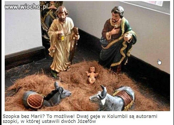 Szopka bez Maryji. Autorami są geje.