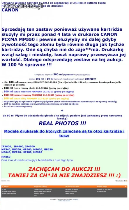 Aukcja ALLEGRO...
