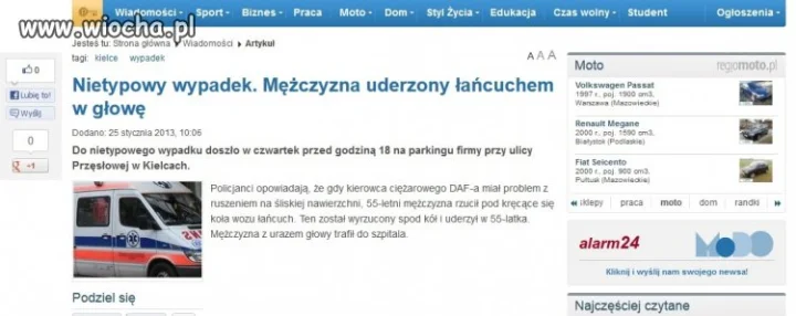 Nietypowy wypadek